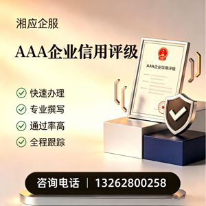 遂宁AAA企业信用评级申请服务